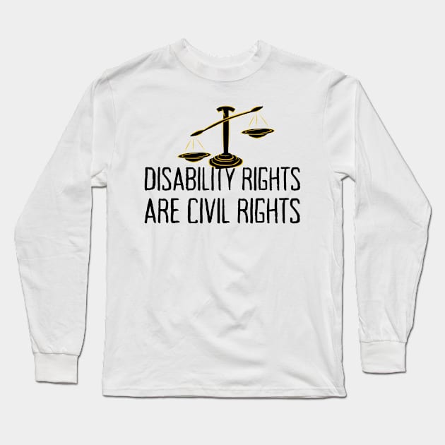 Disability Rights are Civil Rights (black mod logo) Long Sleeve T-Shirt by yassinebd